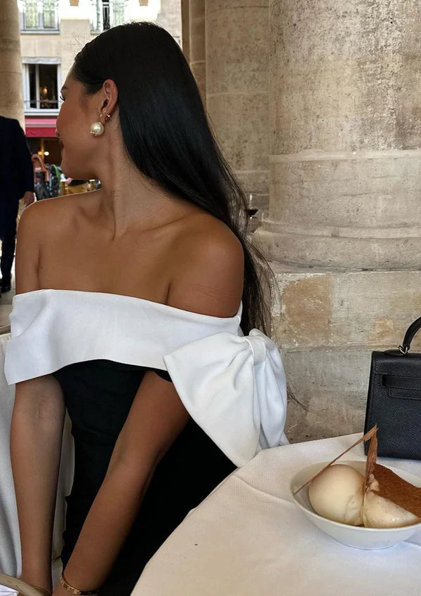 Dames Midi Jurk Eén Schouder Bandage Stof Feestelijke Kleding 6