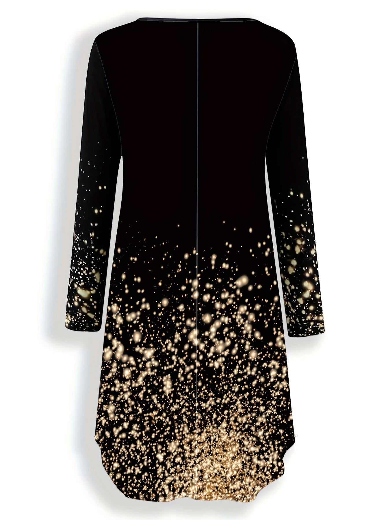 Dames Midi Jurk Met Vloeiende Pasvorm en Artistieke Prints 5