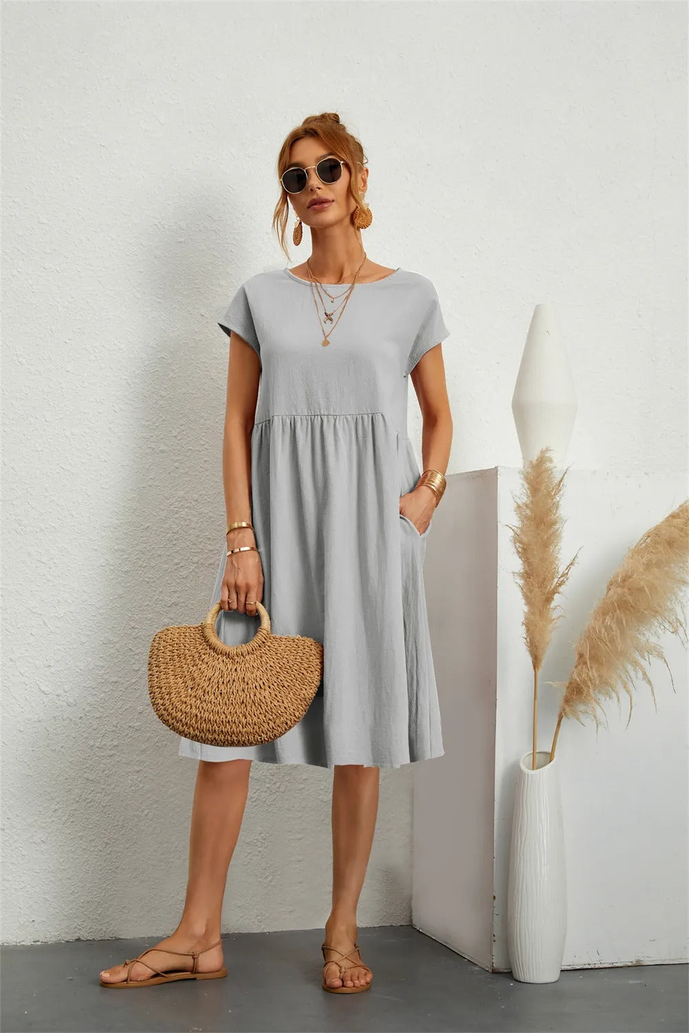 Dames Moderne Jurk Tijdloos Design 10