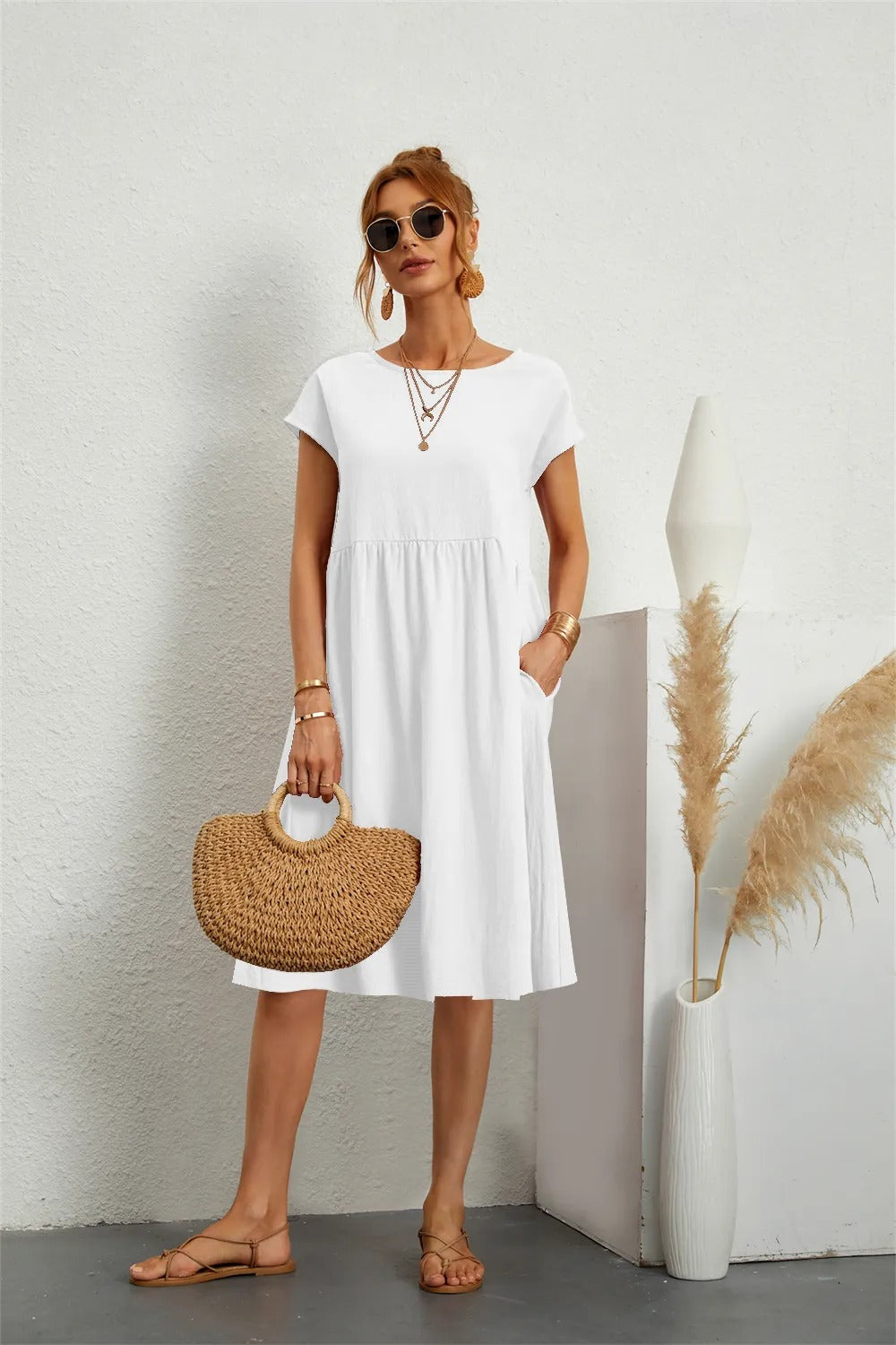 Dames Moderne Jurk Tijdloos Design 12