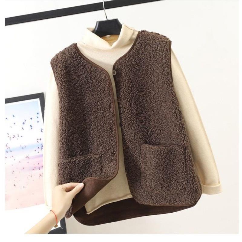 Dames Mouwloos Fleece Vest van Lamswol voor de Winter - Comfortabel en Stijlvol 3