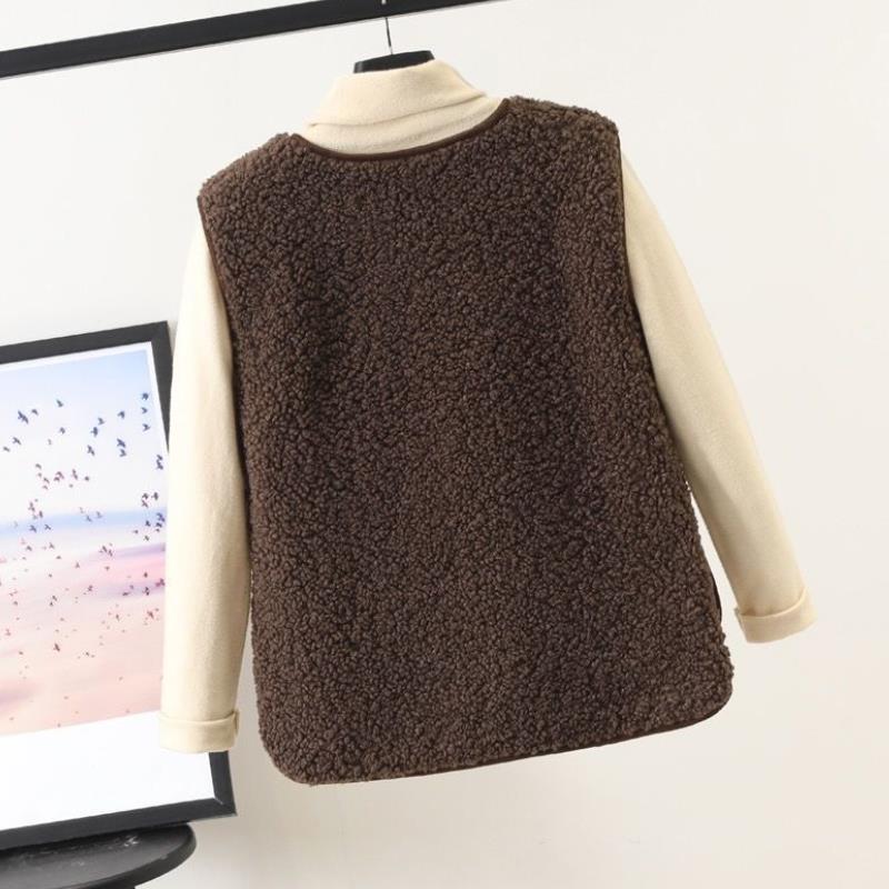 Dames Mouwloos Fleece Vest van Lamswol voor de Winter - Comfortabel en Stijlvol 5