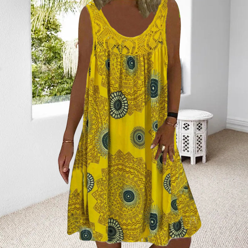 Dames Mouwloze Zomerjurk Met Speelse Print 5