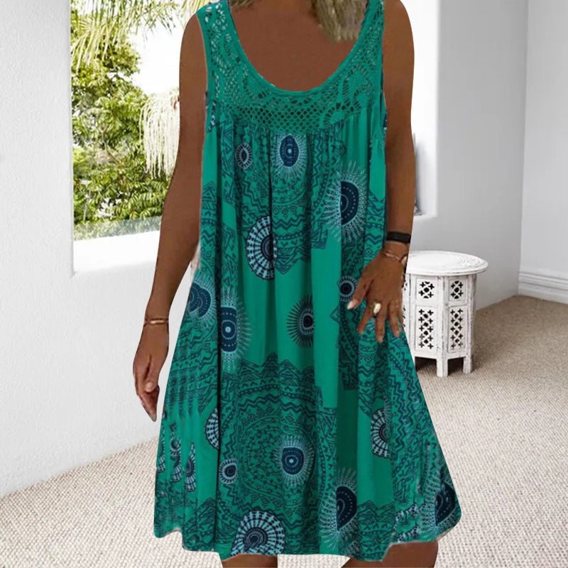 Dames Mouwloze Zomerjurk Met Speelse Print 6