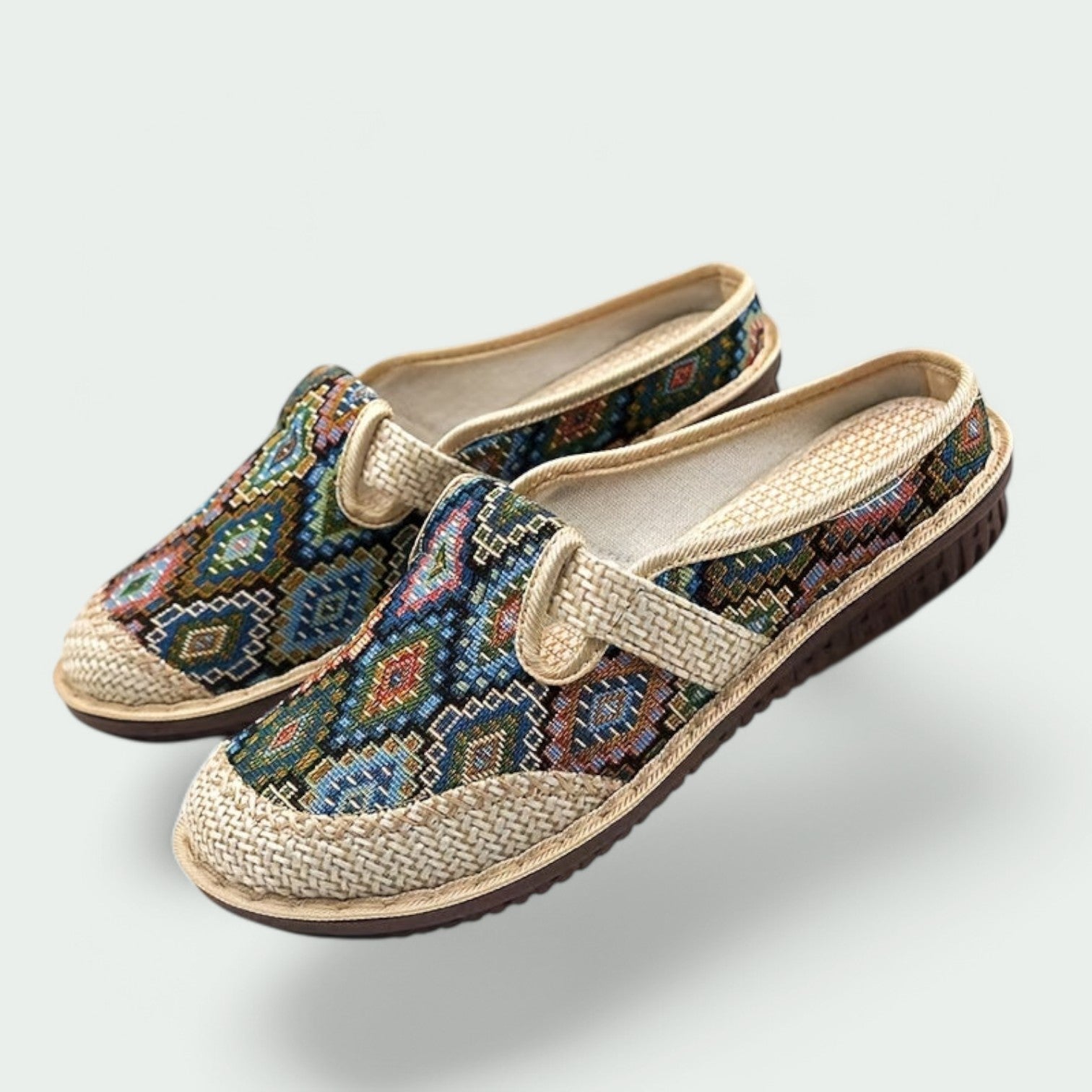 Dames Mules Platform Sandalen Ademend Stof 1