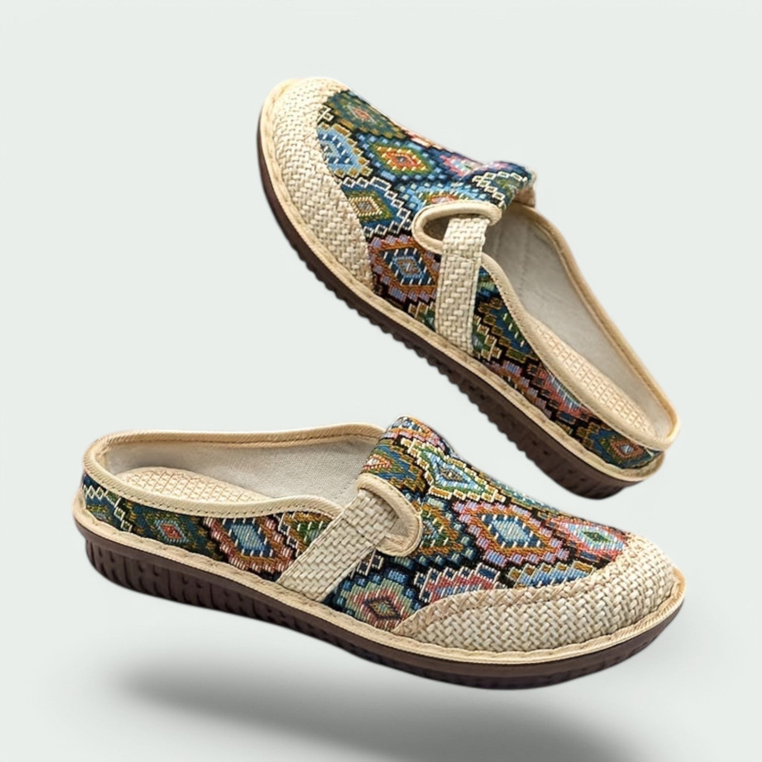 Dames Mules Platform Sandalen Ademend Stof 2