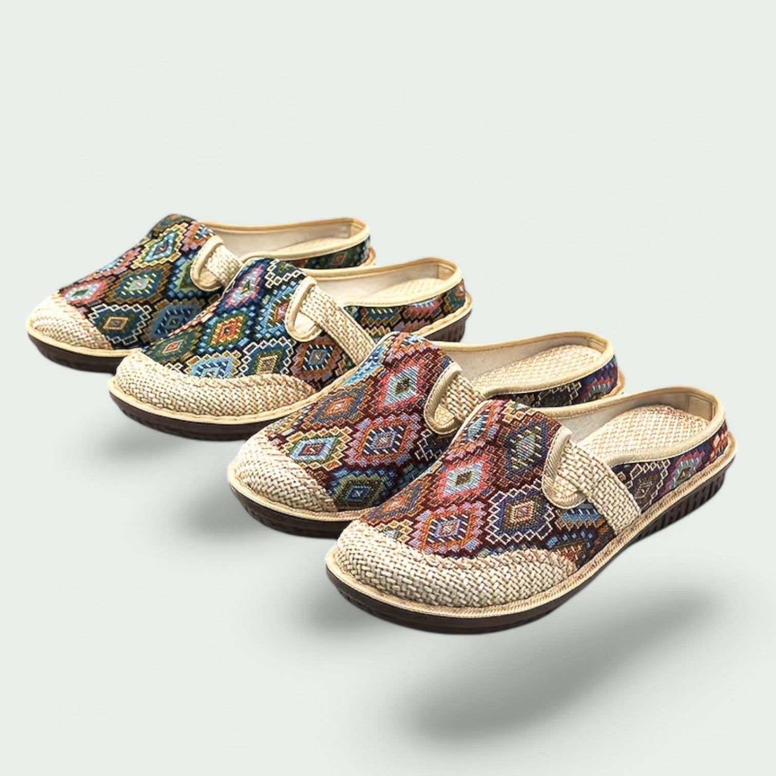 Dames Mules Platform Sandalen Ademend Stof 3