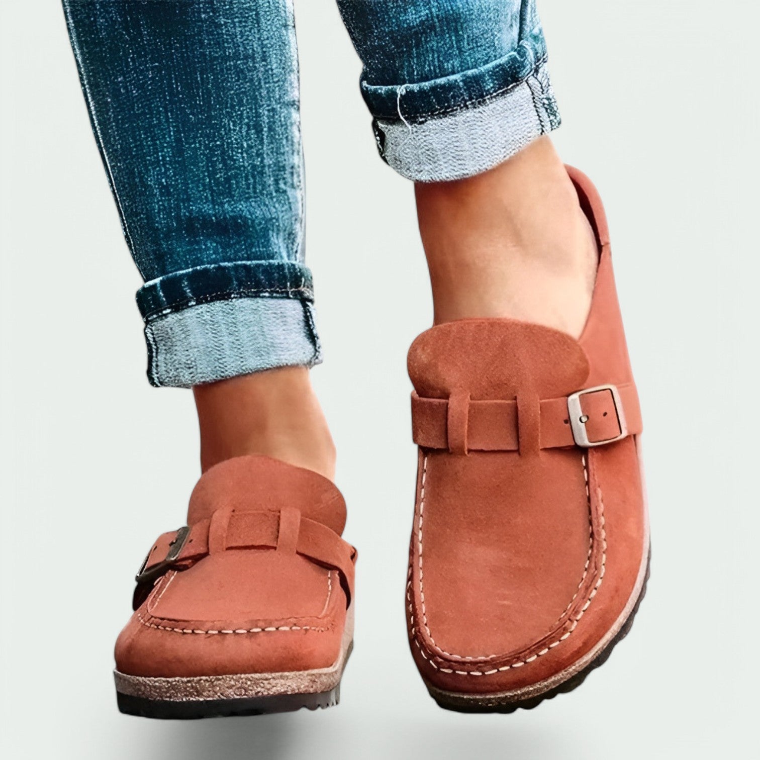 Dames Mules Retro Comfortabel Suède 4