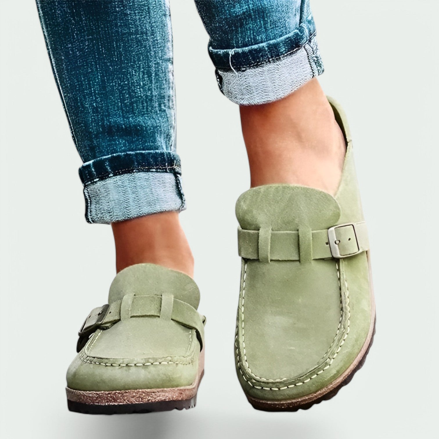 Dames Mules Retro Comfortabel Suède 5