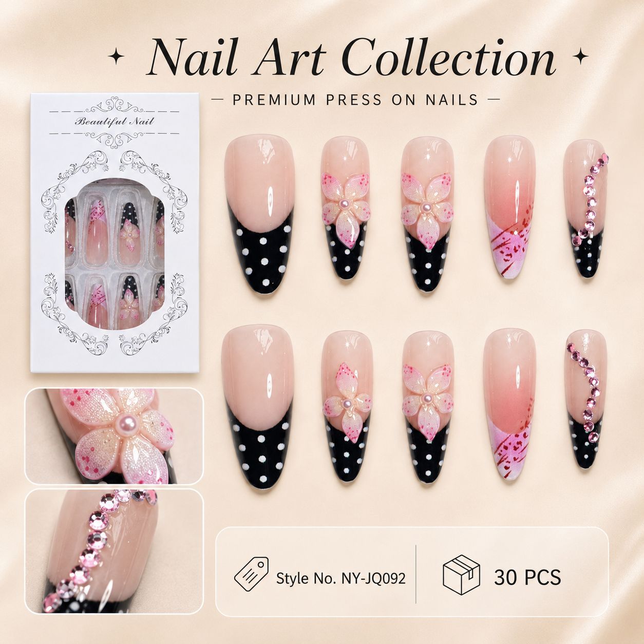 Dames Nagelstickers Bloemmotief Stijlvol Design 1