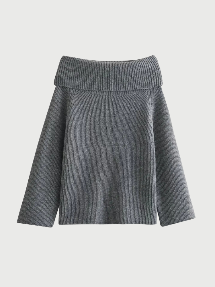 Dames Off-Shoulder Trui Trendy Gebreid 2
