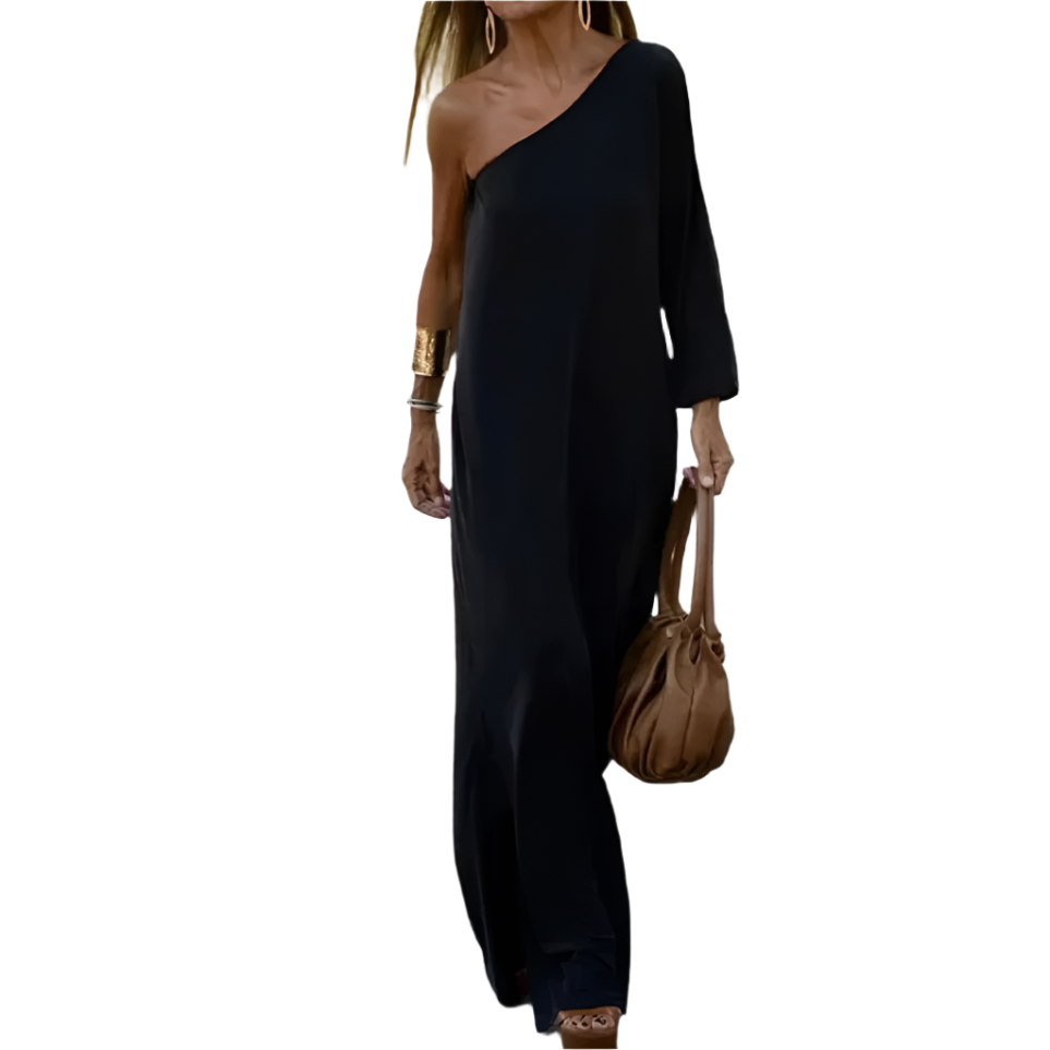 Dames One-Shoulder Jurk Asymmetrisch Stijl 0