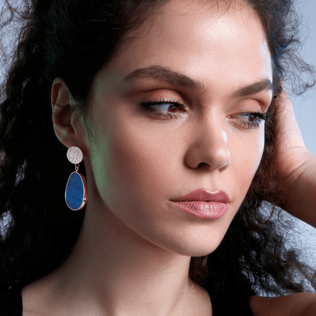 Dames Oorbellen Trendy Lapis Lazuli Design 5