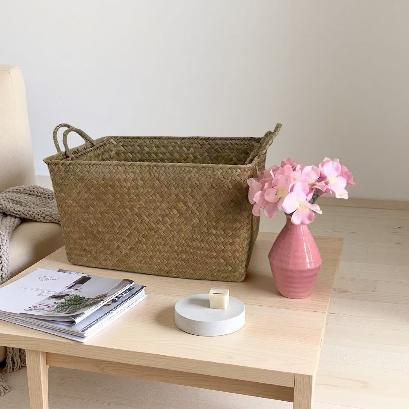 Dames Opbergmand Handgeweven Design voor Stijlvolle Opslag 3