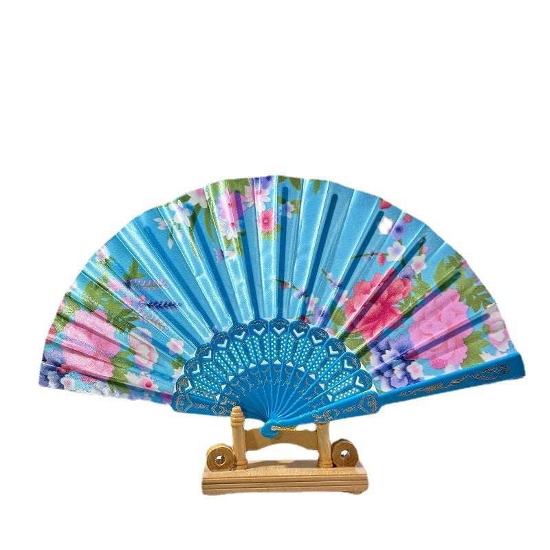 Dames Opvouwbare Ventilator Bloemmotief Compact 5