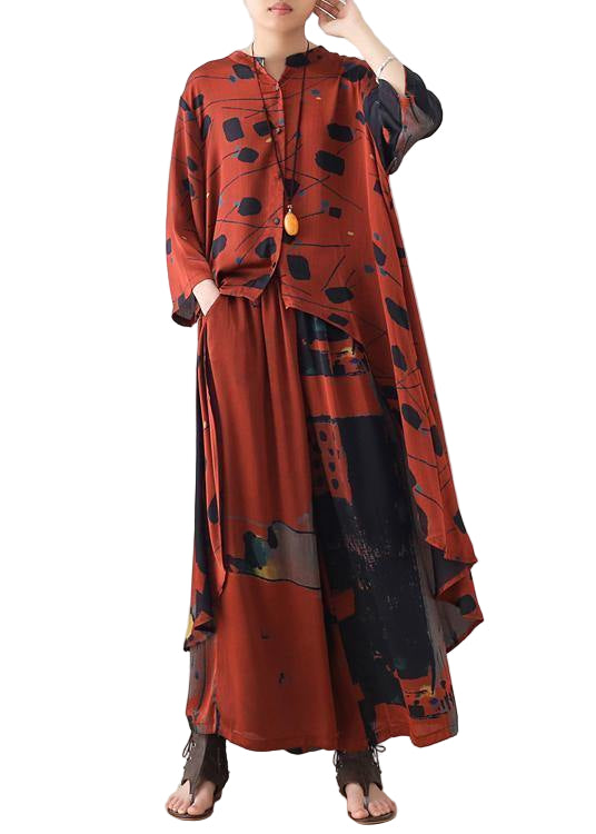 Dames Overhemd met Opstaande Kraag en Lange Mouwen 0