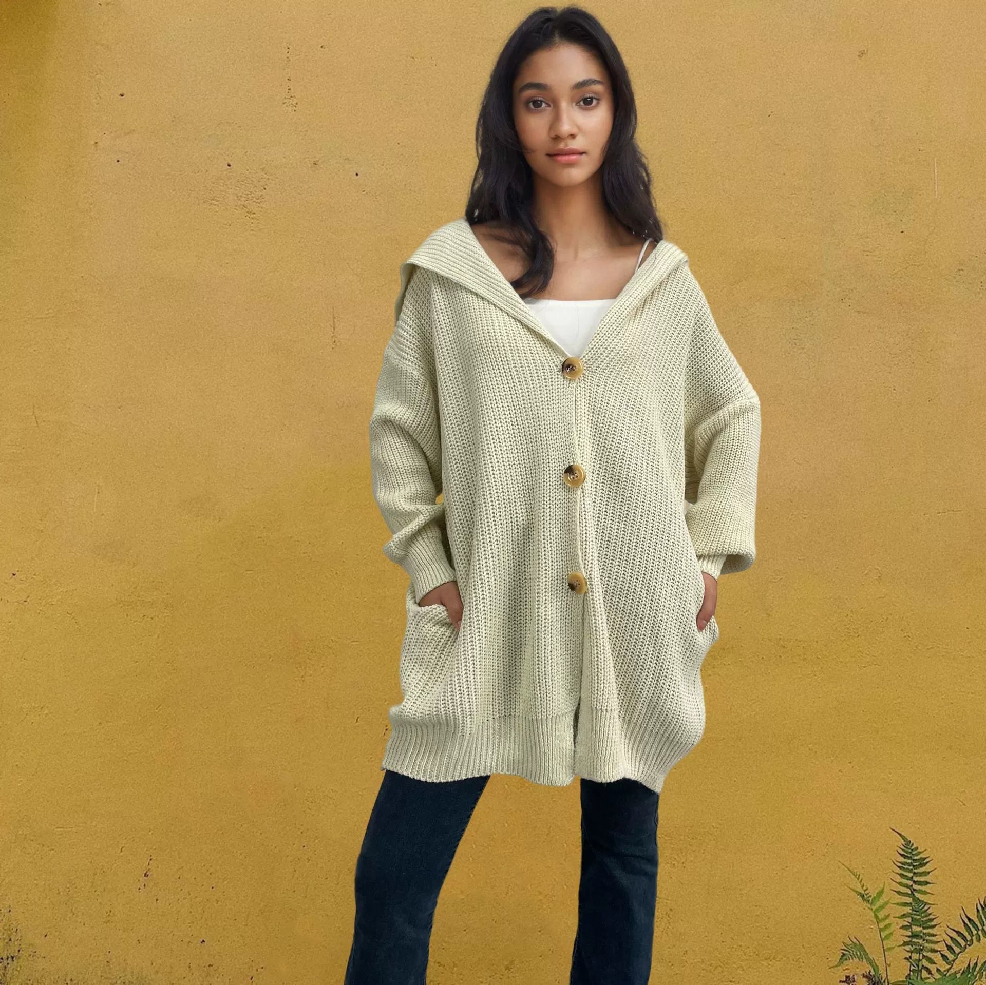 Dames Oversized Cardigan Gebreid 0