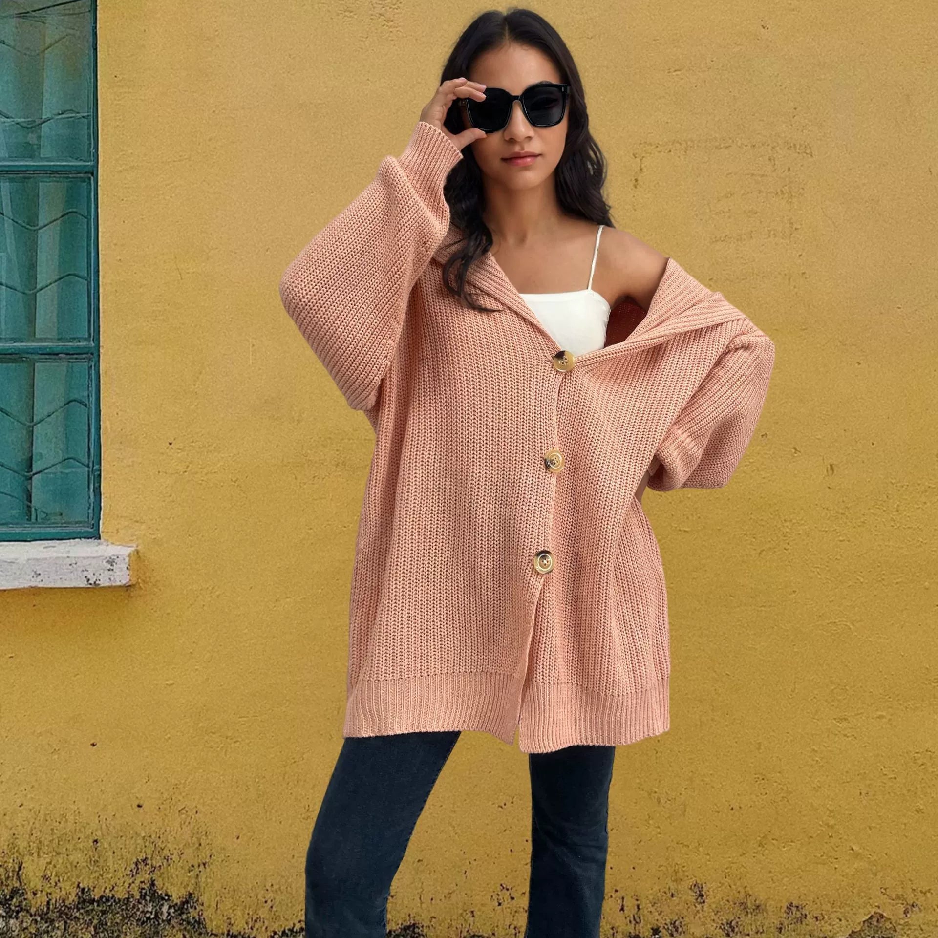 Dames Oversized Cardigan Gebreid 1