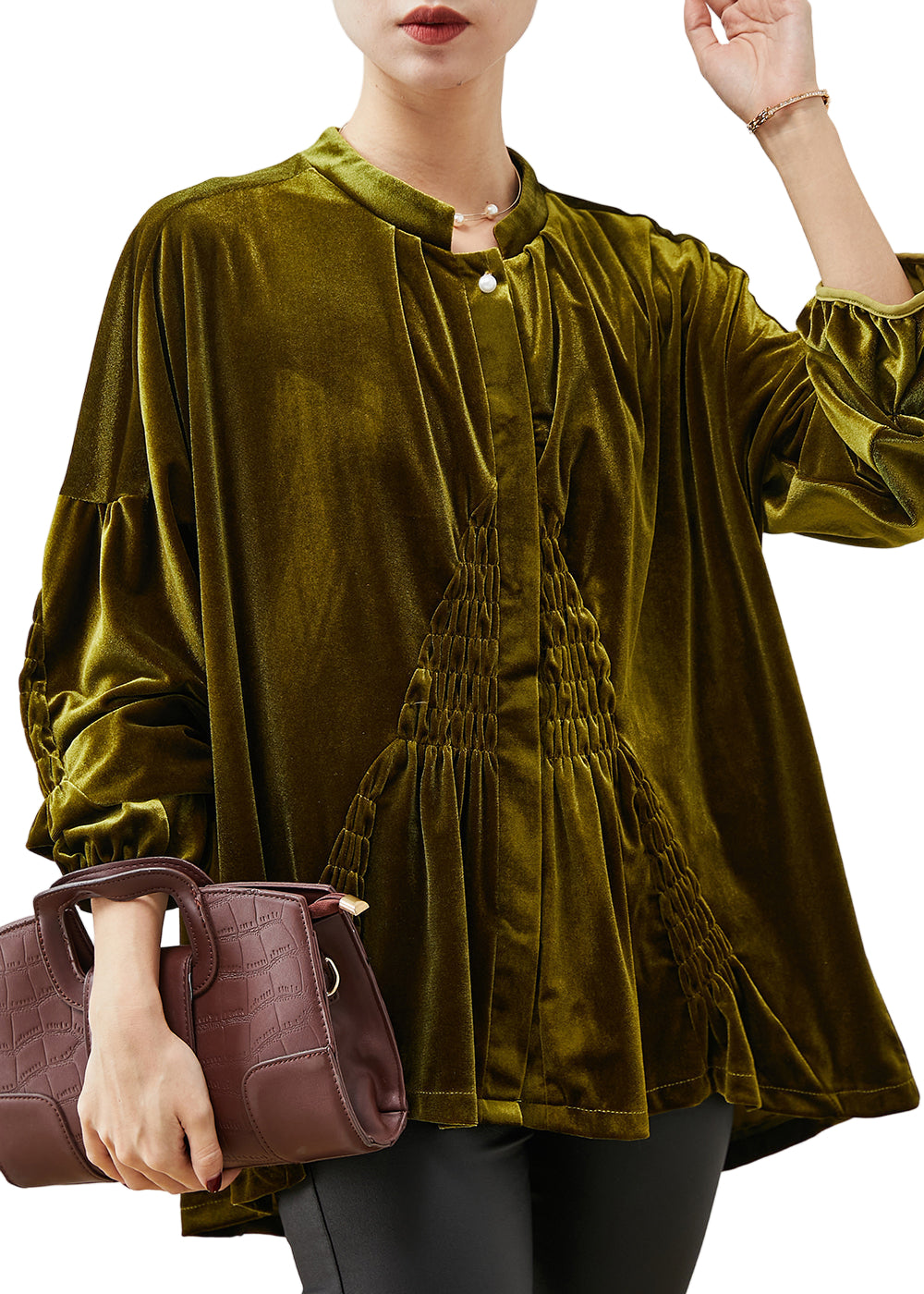 Dames Oversized Shirt Gerimpeld 1