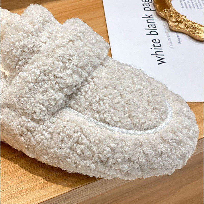 Dames Pantoffels Pluche Ontwerp voor Thuisgebruik met Antislip Zolen 5
