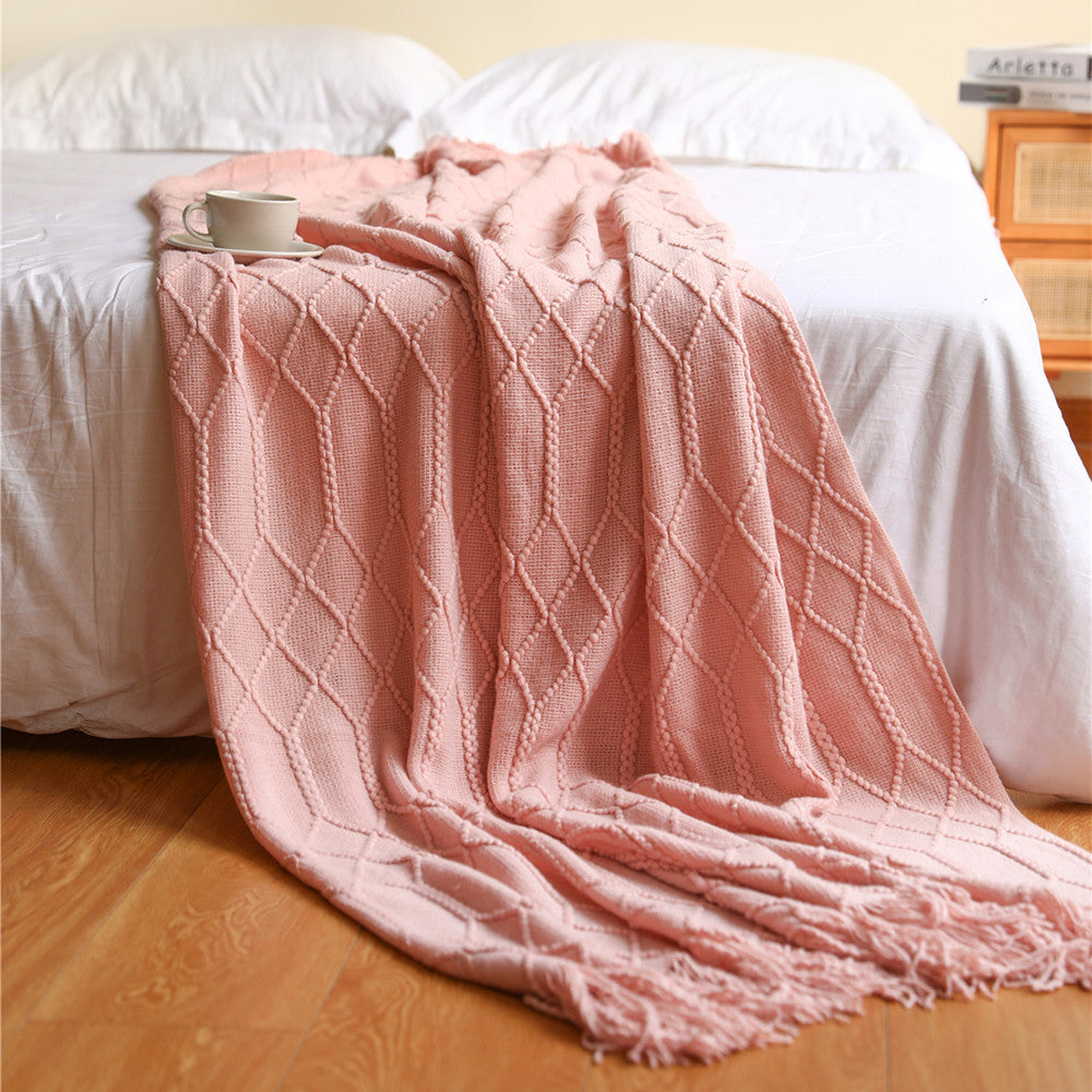 Dames Plaid Geweven Structuurdeken Comfortabel en Stijlvol 12