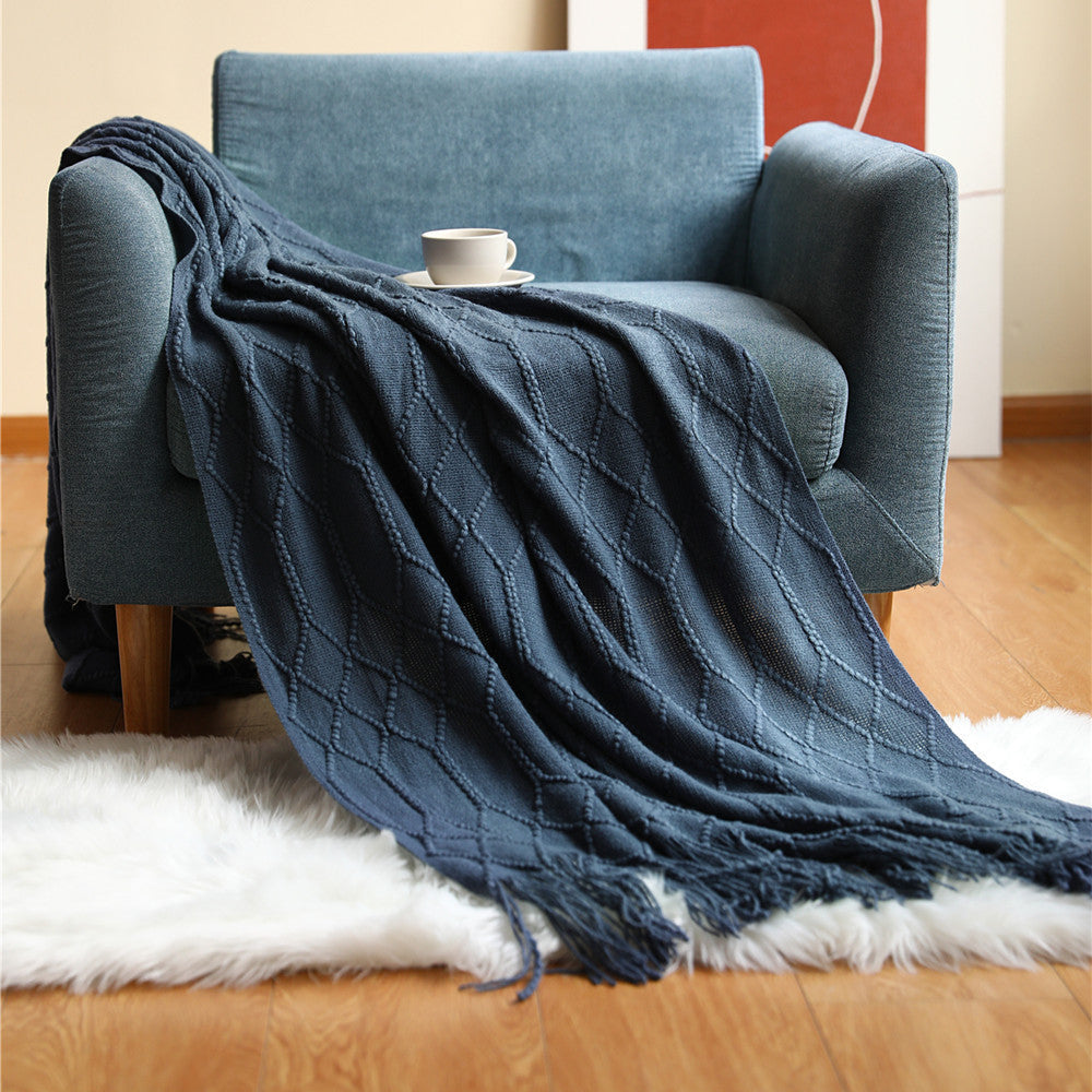 Dames Plaid Geweven Structuurdeken Comfortabel en Stijlvol 2
