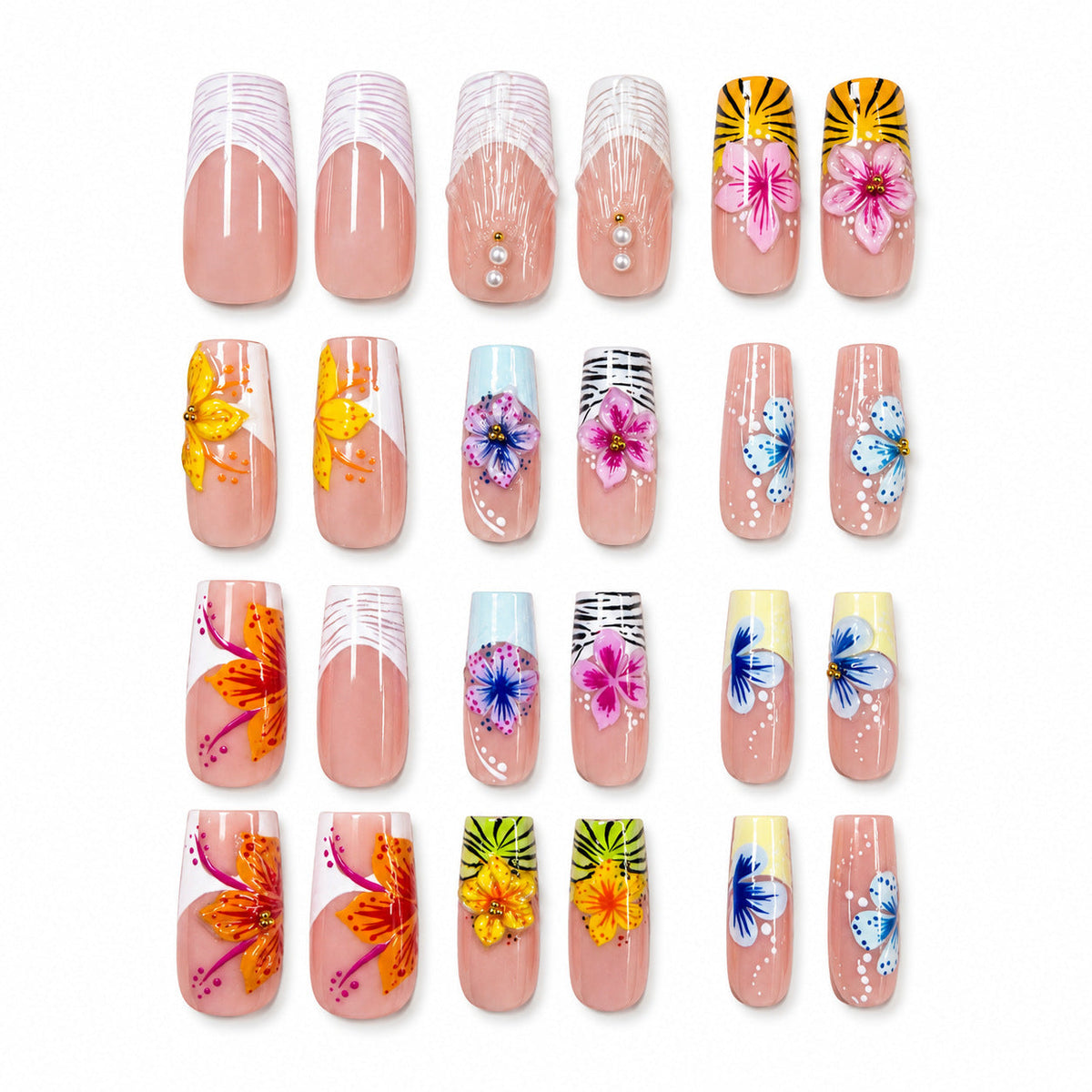 Dames Press-On Nagels Artistiek Design 3
