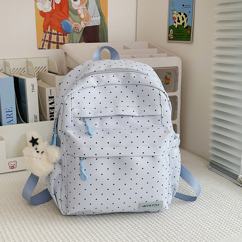 Dames Rugzak Met Stippenpatroon Speels Design 2