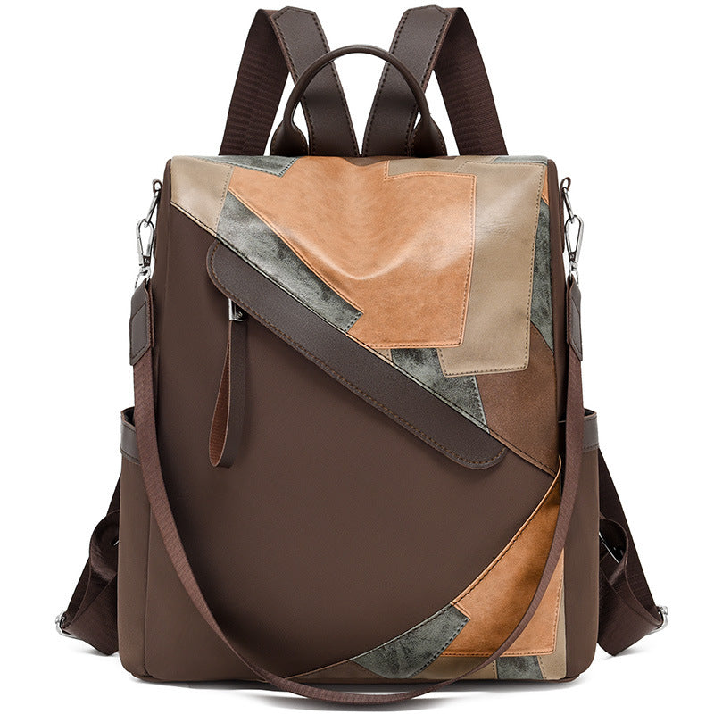 Dames Rugzak Modern Patchwork Design Met Ruim Interieur 1