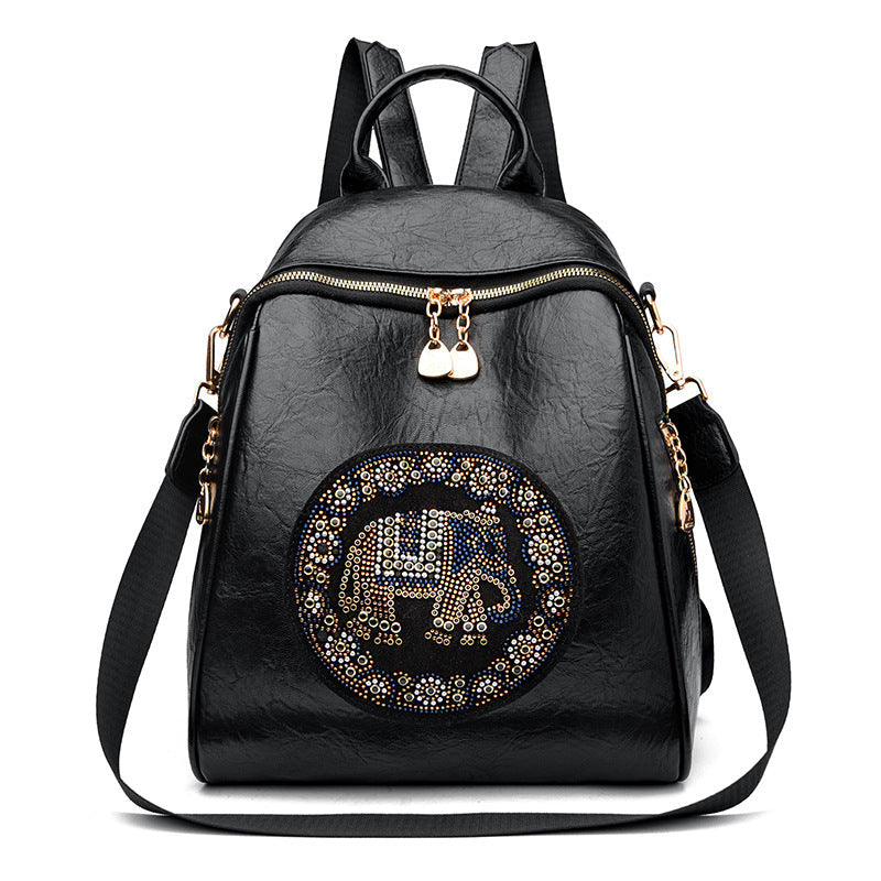 Dames Rugzak Modern Versierd Design met Ruim Hoofdvak 1