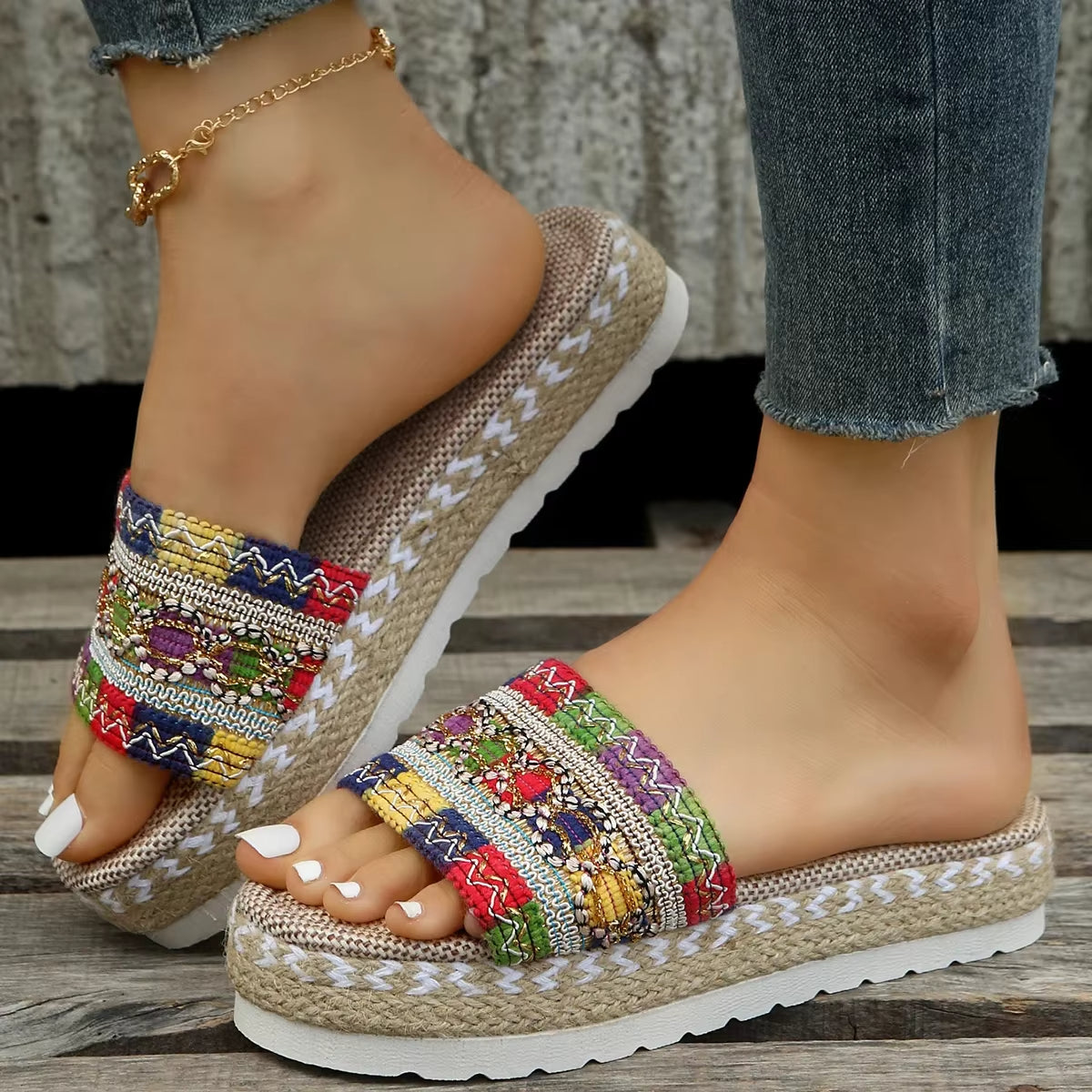 Dames Sandalen Woven Comfort Ergonomisch 3