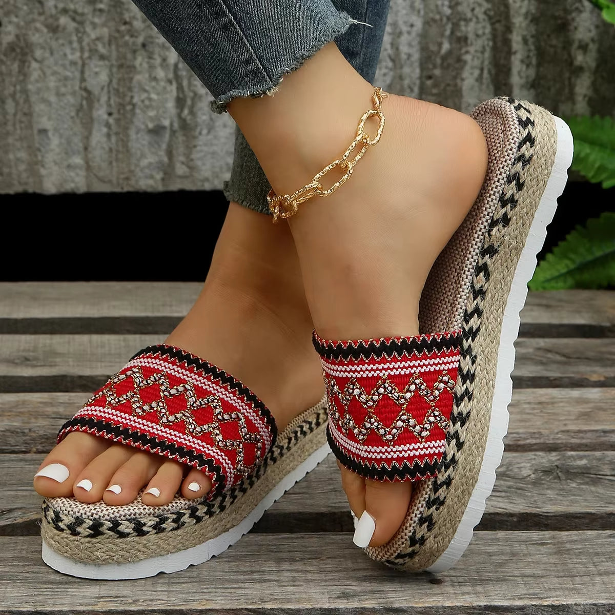 Dames Sandalen Woven Comfort Ergonomisch 4