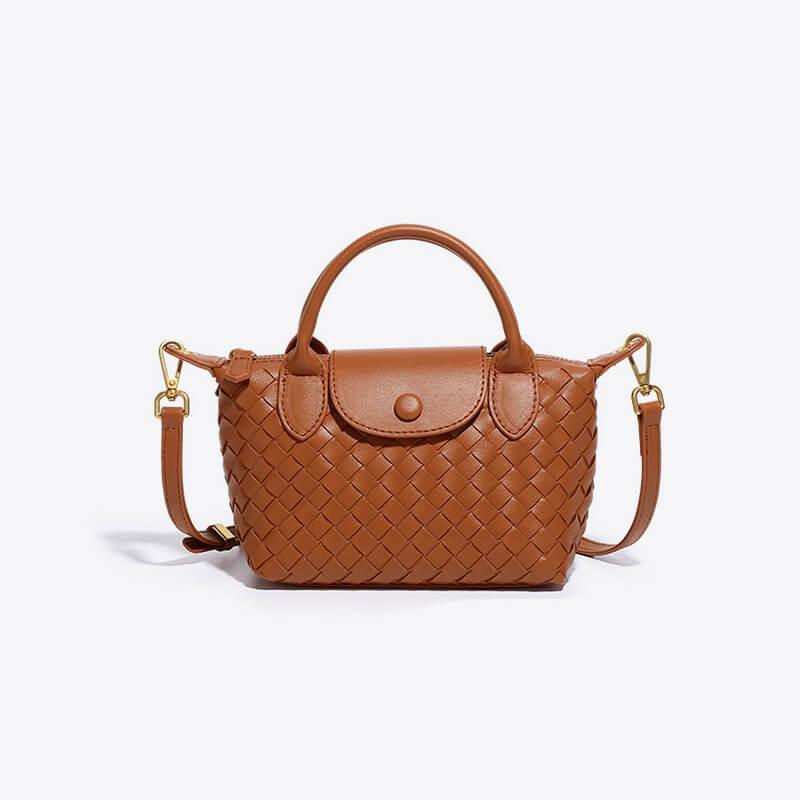 Dames Schoudertas Gevlochten Mini Tas met Afneembare Riempje 10