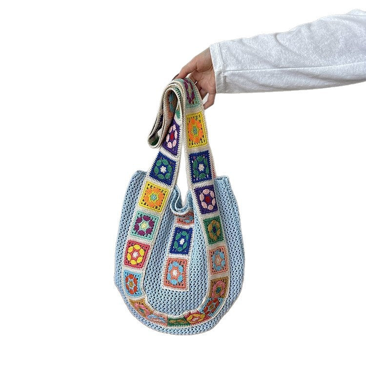 Dames Schoudertas Patchwork Design met Verstelbare Riem 4