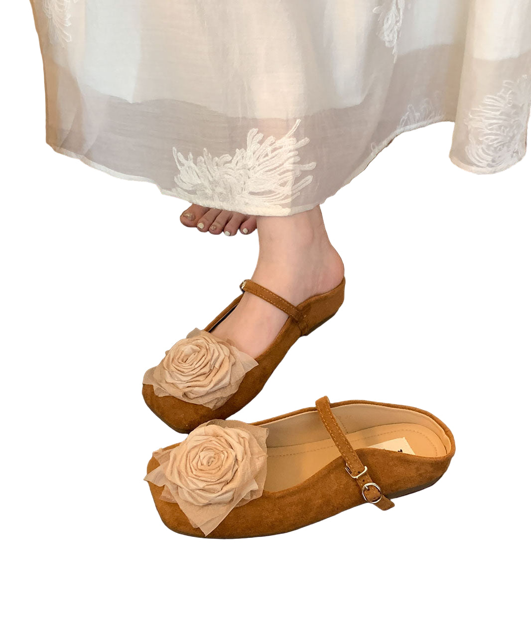 Dames Schuifsandalen Bloemenprint 0