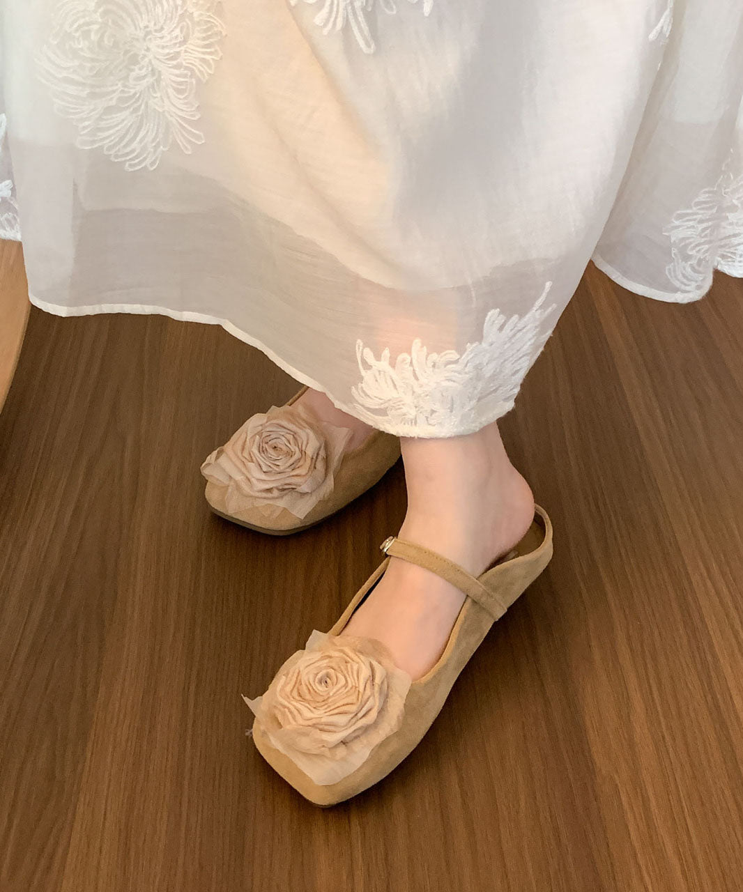 Dames Schuifsandalen Bloemenprint 3