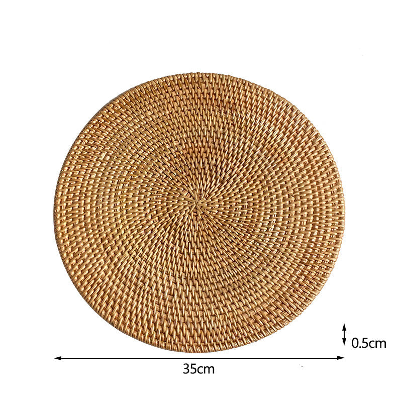 Dames Serveerschaal Ronde Natuurlijke Stijl 35 cm 0