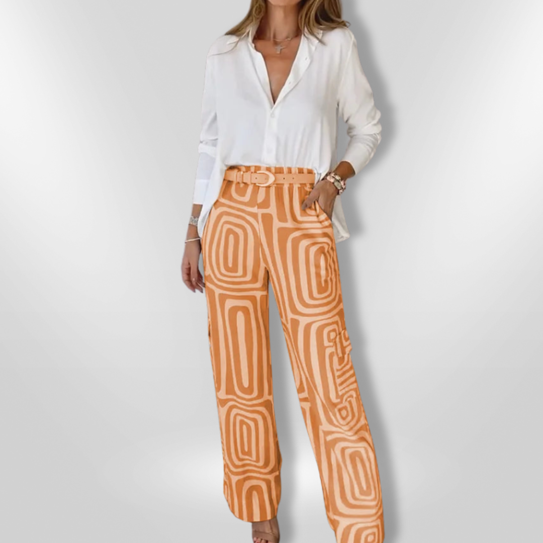 Dames Set Casual Chic Geometrisch Print 5