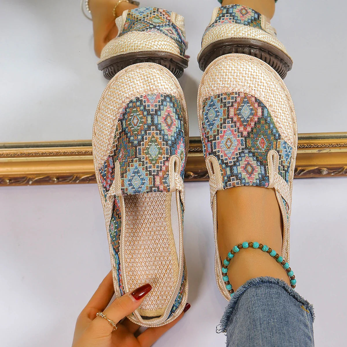 Dames Slip-On Schoenen Comfortabel Ademend 8