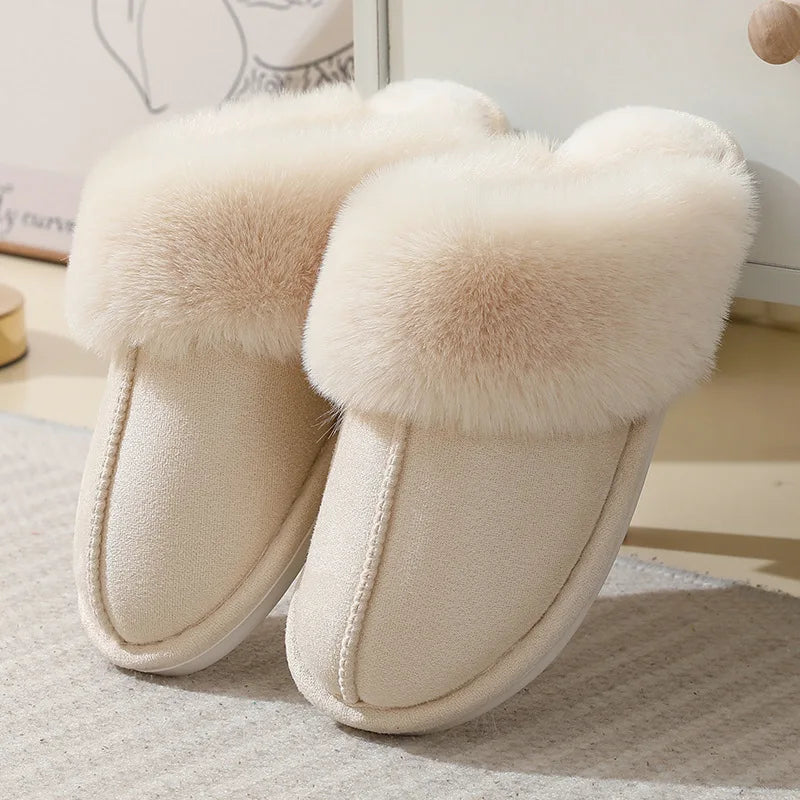 Dames Slippers Pluche Voering Antislip Slip-On voor Binnengebruik 0