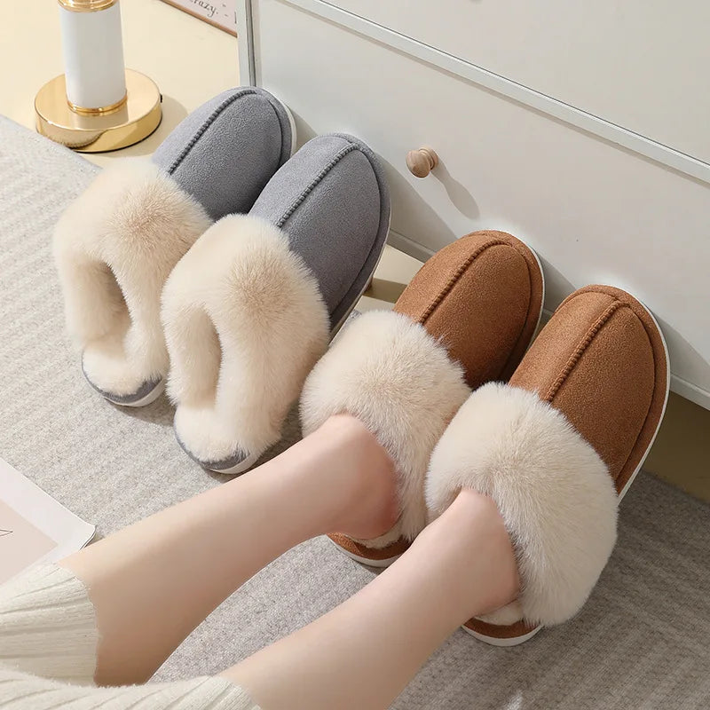 Dames Slippers Pluche Voering Antislip Slip-On voor Binnengebruik 2