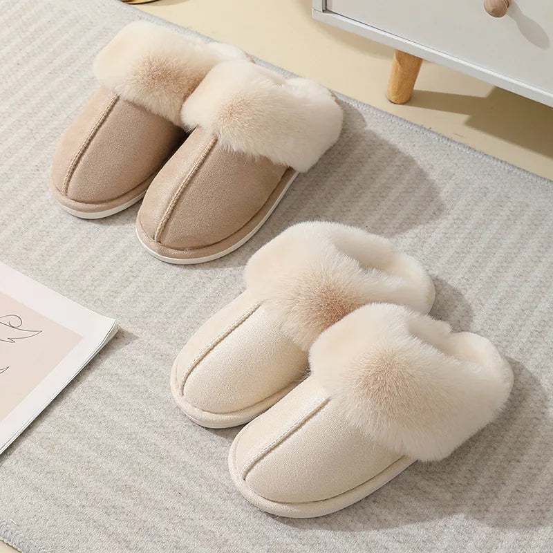 Dames Slippers Pluche Voering Antislip Slip-On voor Binnengebruik 3