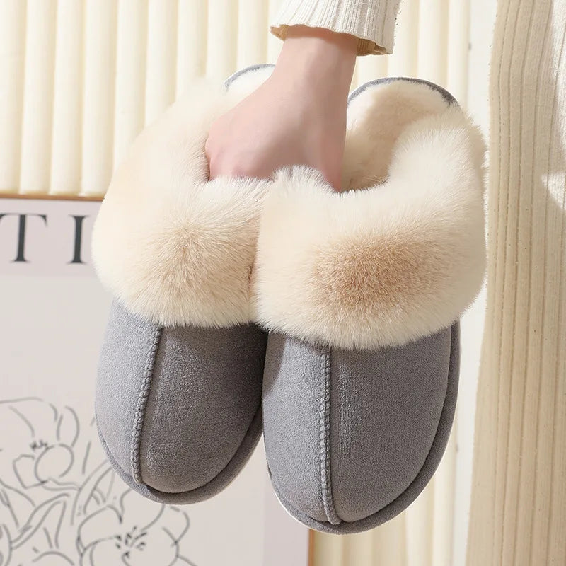 Dames Slippers Pluche Voering Antislip Slip-On voor Binnengebruik 7