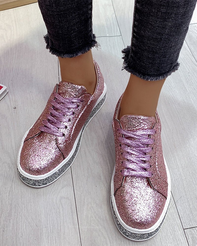 Dames Sneakers Platform Stijlvol met Glitter 4