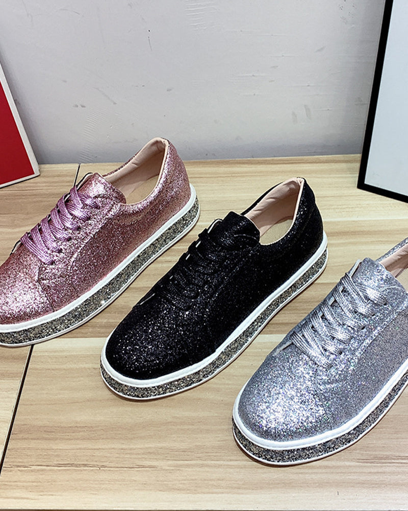 Dames Sneakers Platform Stijlvol met Glitter 8