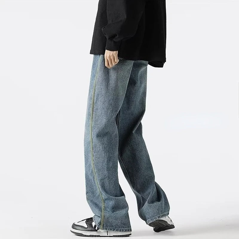 Dames Spijkerbroek Oversized Denim Met Unieke Zijkant 1