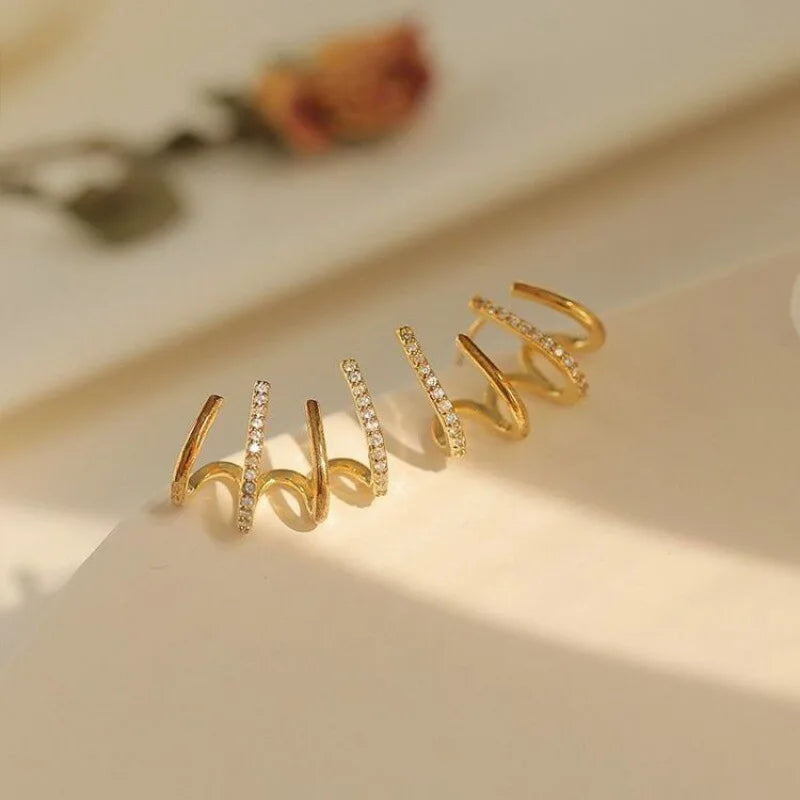 Dames Statement Oorbellen met Gedraaid Ontwerp 6