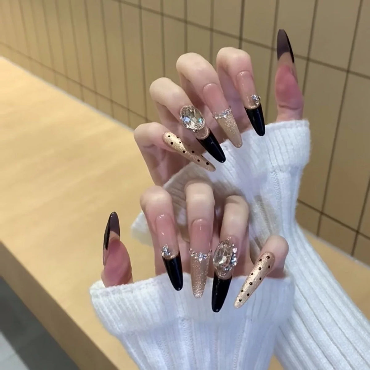 Dames Stiletto Plaknagels Trendy Design voor Elke Gelegenheid 0
