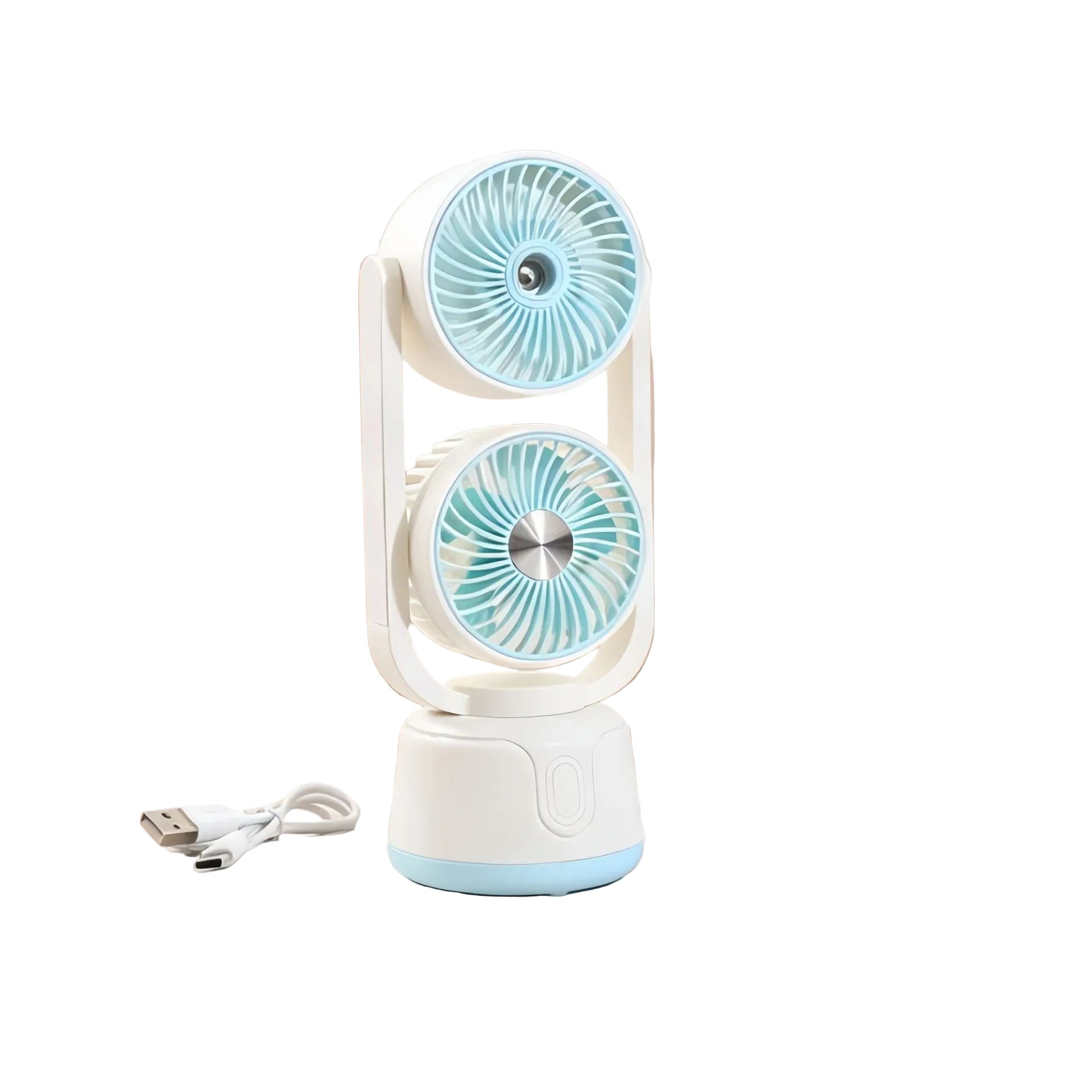 Dames Tafelventilator Compact met Vernevelingsfunctie en Twee Snelheden 0