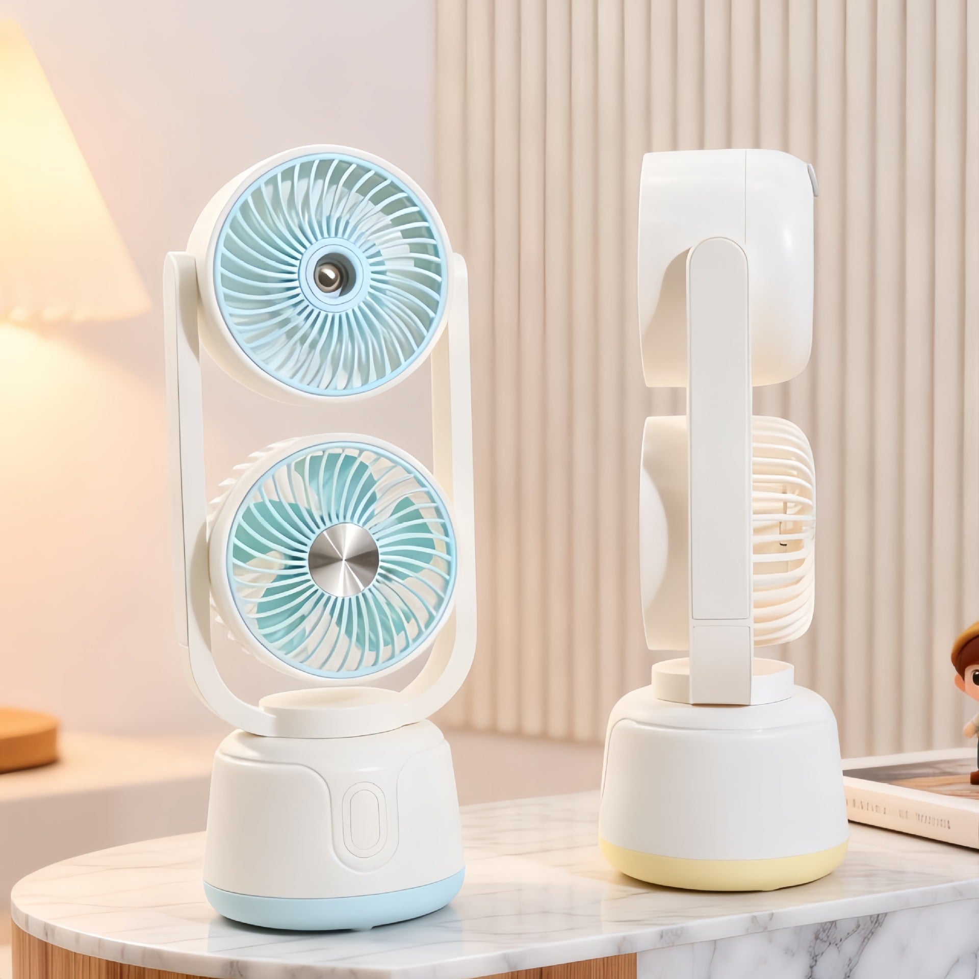 Dames Tafelventilator Compact met Vernevelingsfunctie en Twee Snelheden 4